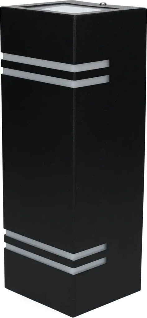 MICASA10 falra szerelhető kerti lámpa, fekete