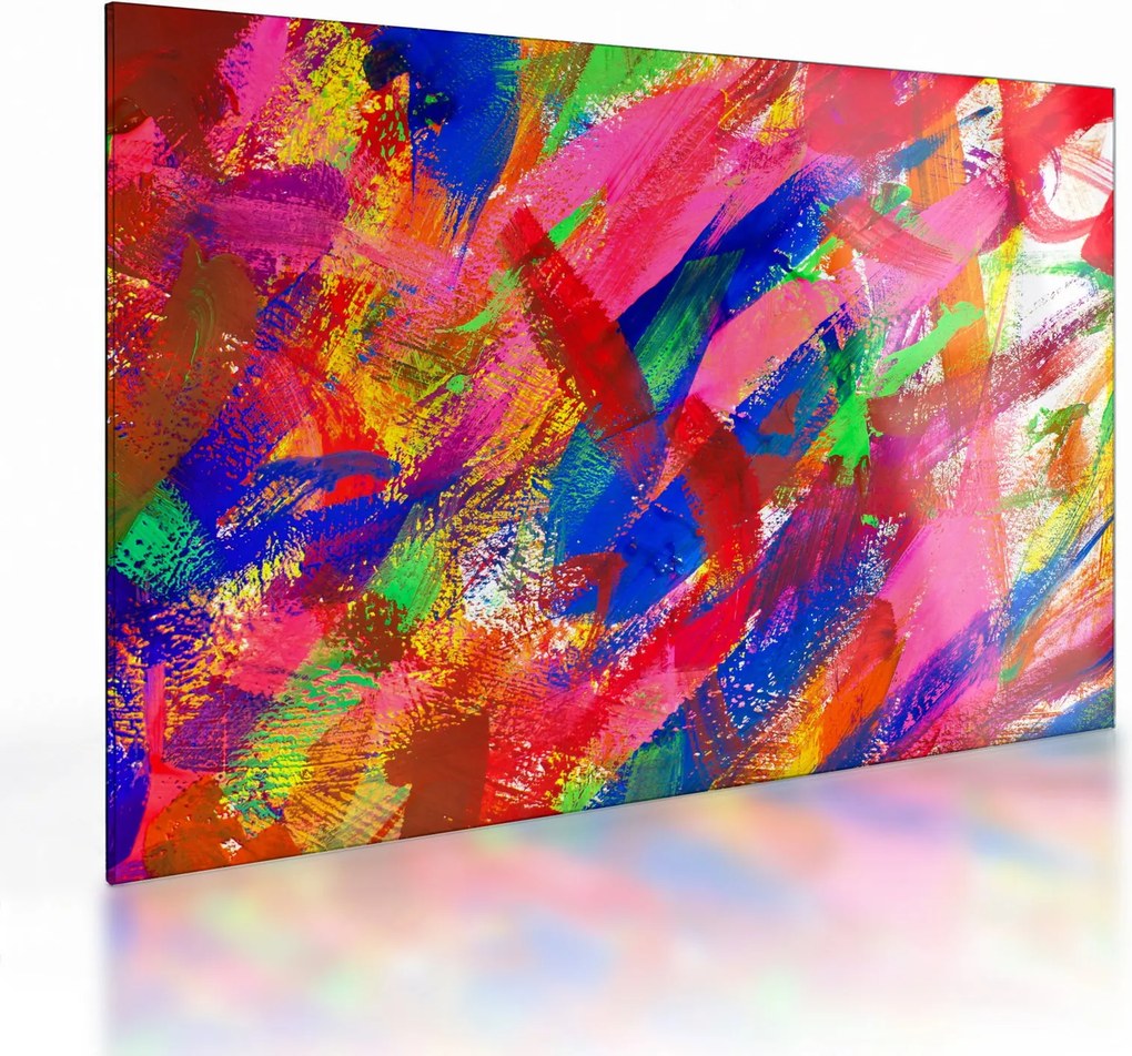 Kép - Színes absztrakció (üvegen) (70x50 cm)