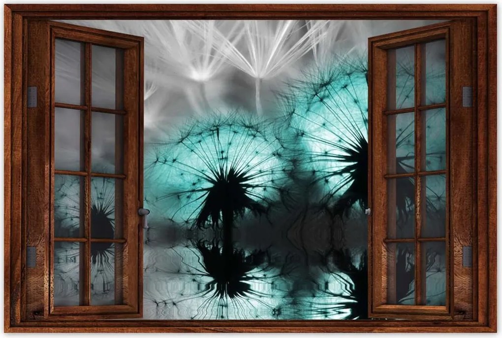 Poszterek 90x60 Türkiz pitypangok