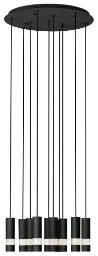 Eglo 39708 - LED Csillár zsinóron BERNABETA 10xGU10/4,6W/230V fekete