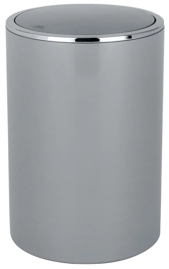 WENKO 22562100 - INCA szemetes 18,5x25,5 cm szürke/fényes króm