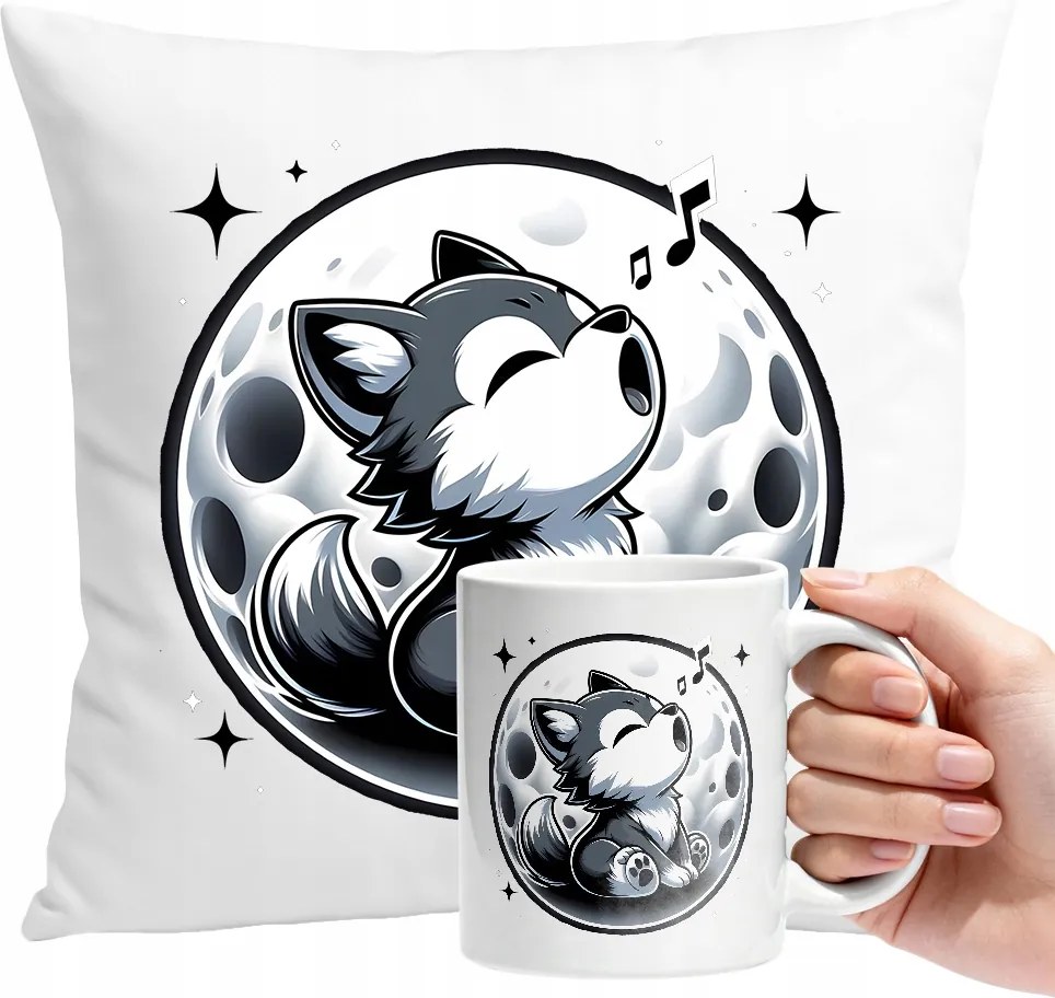 Bögre Szett Párna Aranyos Állatkák Személyre Szabott Ajándék Szöveg