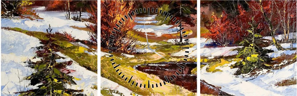Kép - A tavasz érkezése (órával) (90x30 cm)