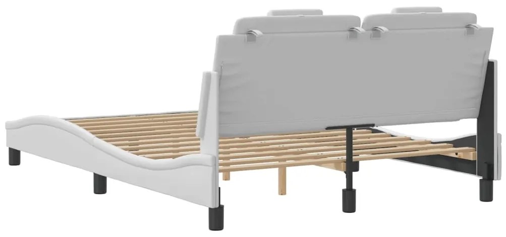 fehér műbőr ágykeret Viana matrac nélkül 140x200 cm