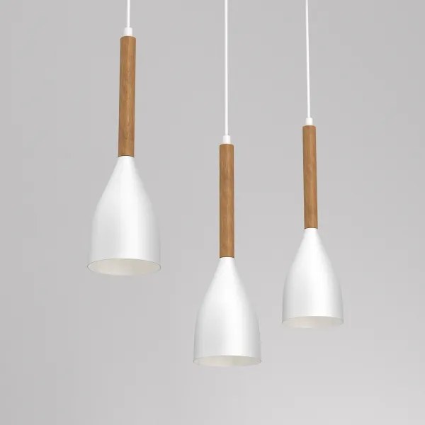 Csillár zsinóron MUZA NEW 3xE27/60W/230V fehér