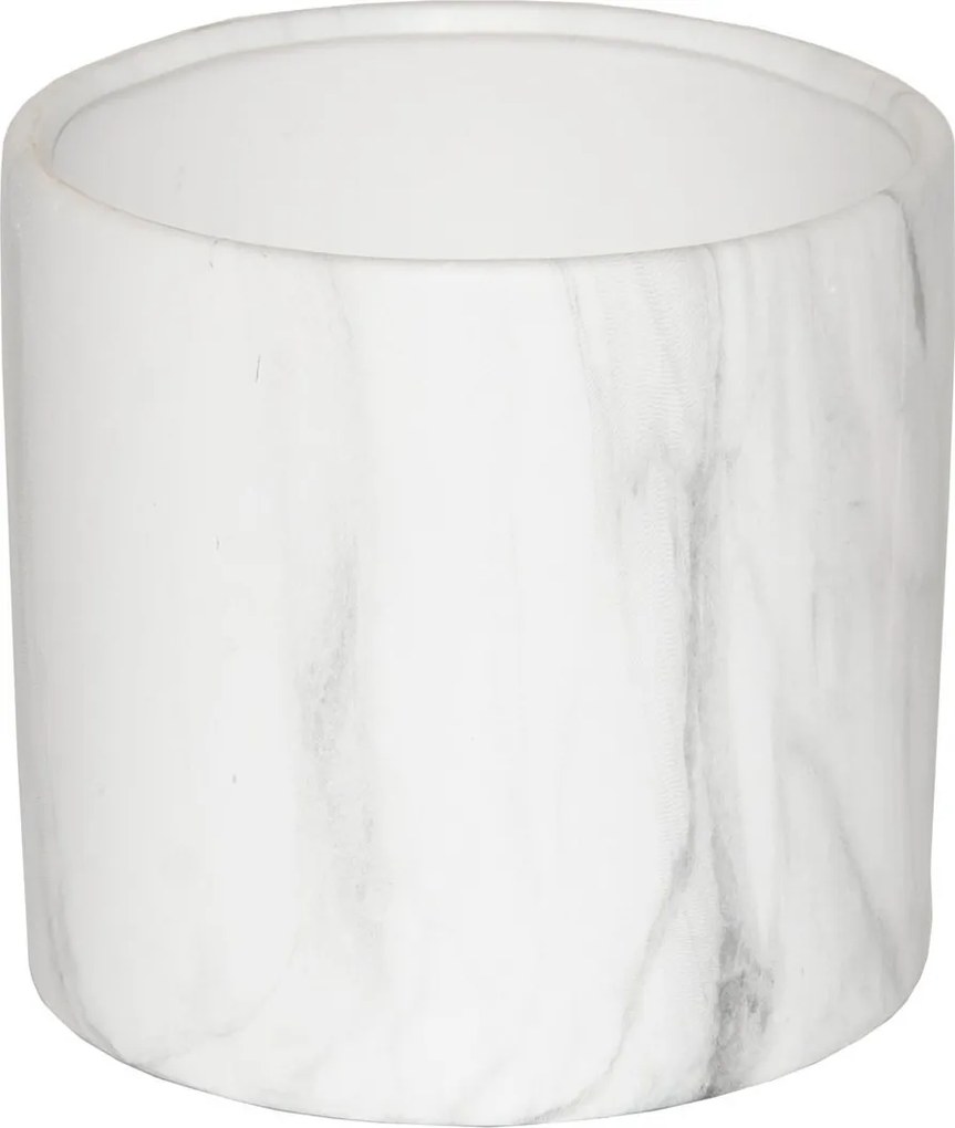 Kerámia kaspóvédő márvány kerek 12,5 cm fehér