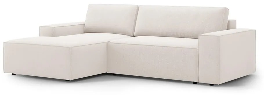 Bézs kinyitható sarokkanapé (bal oldali) Jodie – Micadoni Home