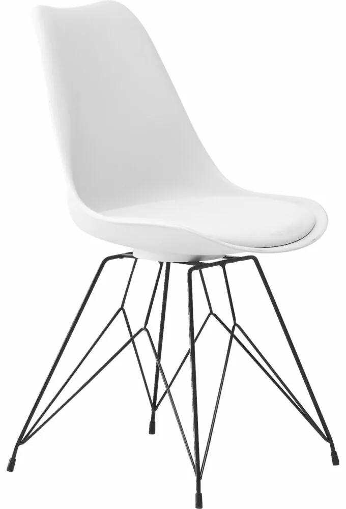 Link design szék fehér, fekete láb