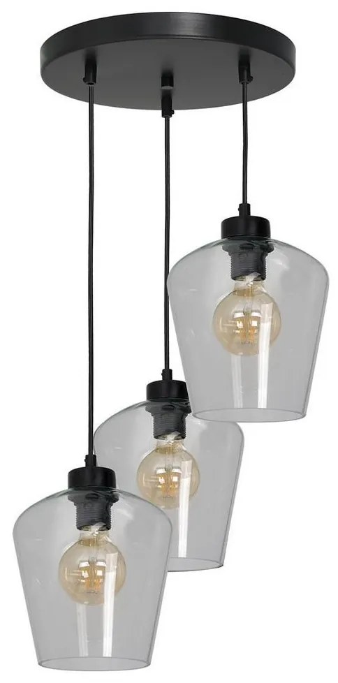 Csillár SANTIAGO 3xE27 / 60W / 230V átlátszó