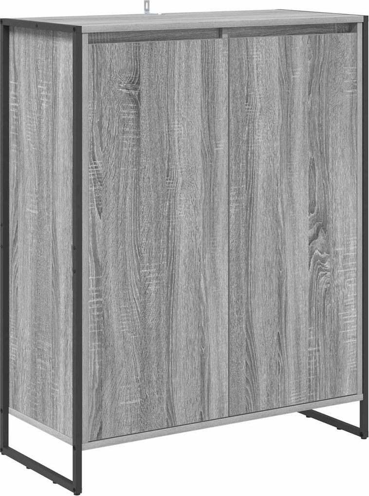 vidaXL Cipőszekrény tárolóval Szürke Sonoma 79 x 36 x 100 cm Faanyag