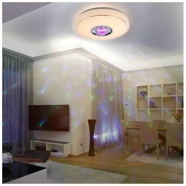 LED RGB Dimmelhető mennyezeti lámpa MAGIC DISCO LED/18W/230V + távirányító