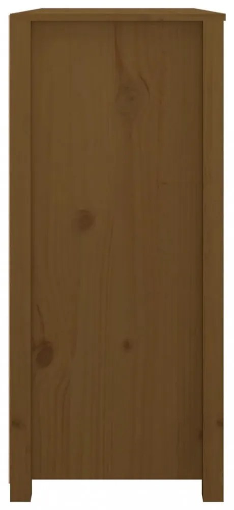 mézbarna tömör fenyőfa kisszekrény 100 x 40 x 90 cm
