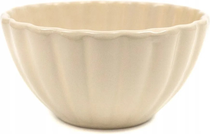 Húsleves Bézs 350ml Virágos Kpl 6db-os Kerámia Fényes Tál