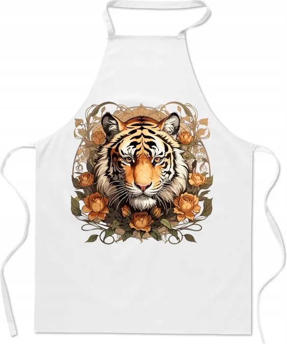 Konyhai kötény Tigris India Indiai konyha Színes nyomtatás