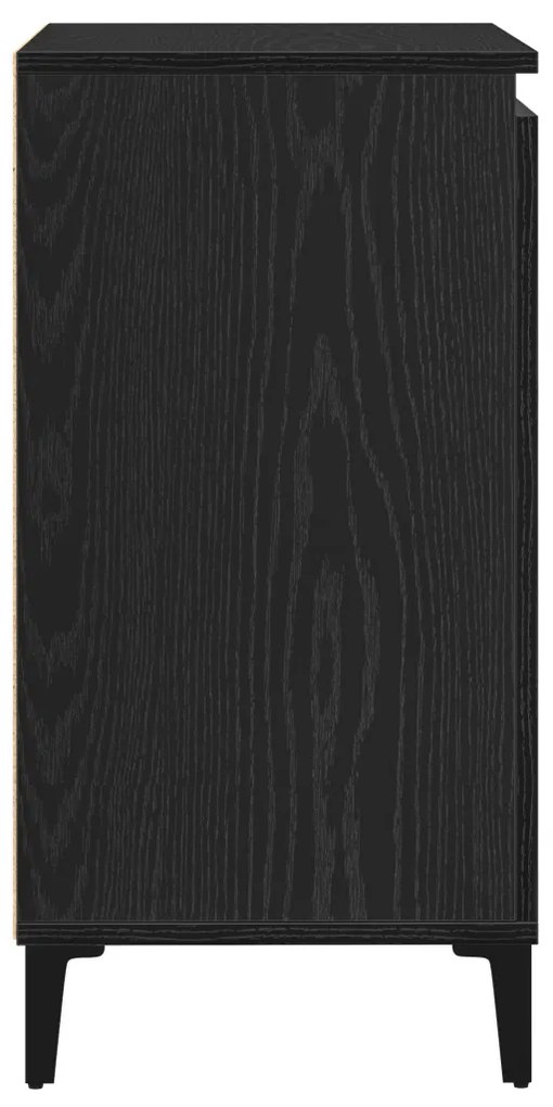 vidaXL Széf Fekete tölgy 60 x 35 x 70 cm Faanyag