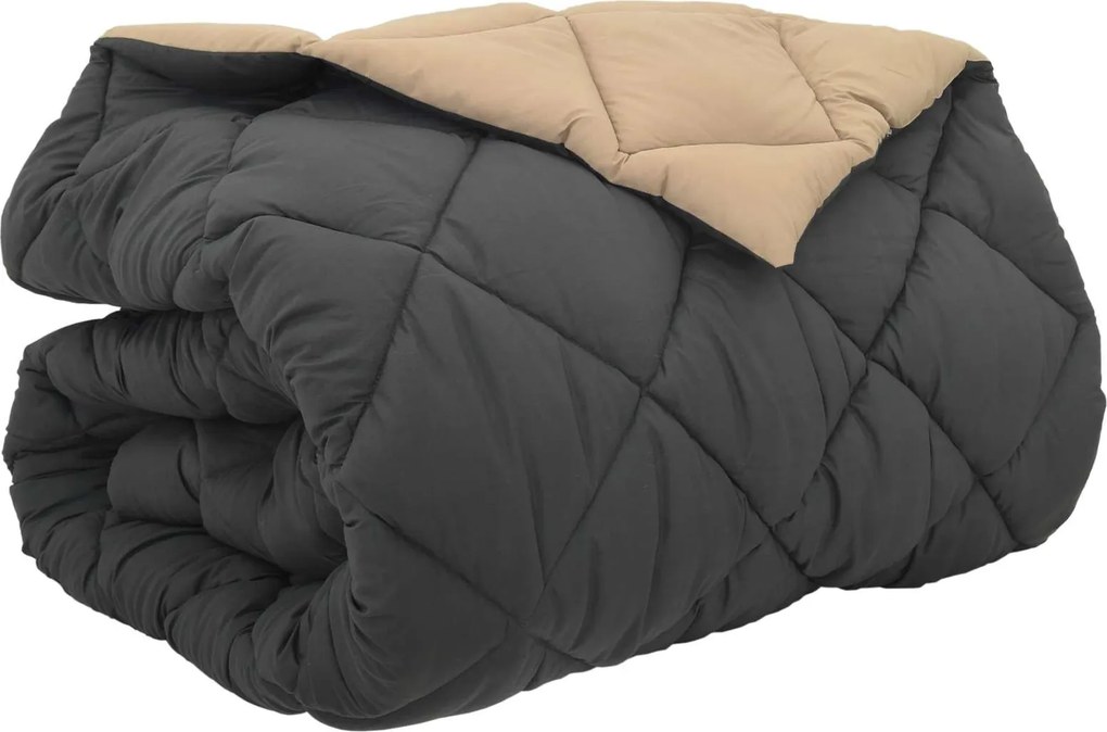 vidaXL Téli takaró Antracit és Taupe 240 x 200 cm Mikroszál