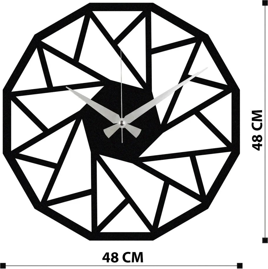 Enzoclock fém falióra, 48×48 cm – S007