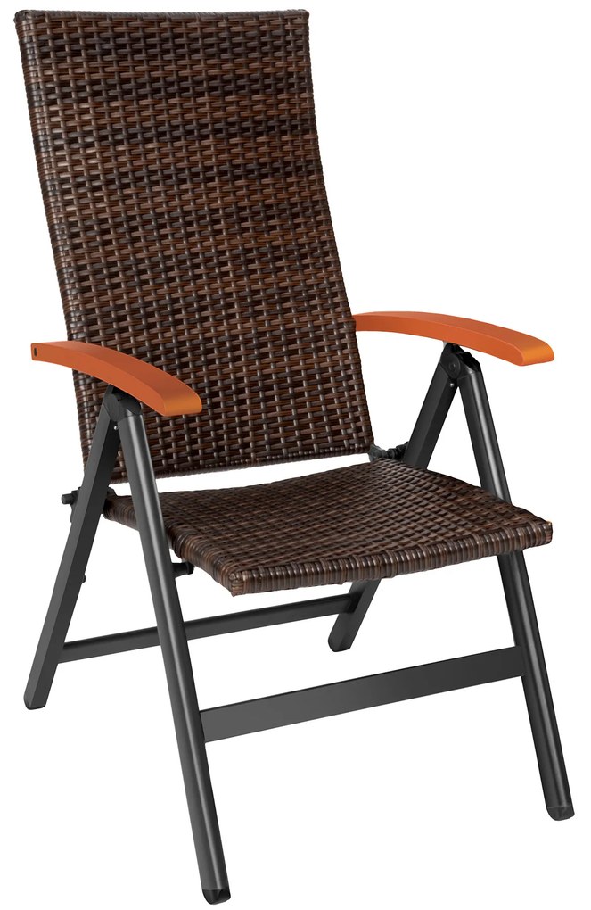 tectake 404571 canberra rattan kerti szék - barna