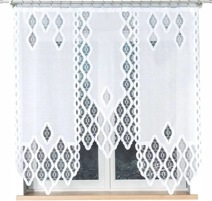 Fehér jacquard kész panel kész jacquard függöny 160x160 mintával