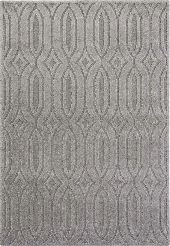 Modern szürke plüss szőnyeg nappaliba 200x290