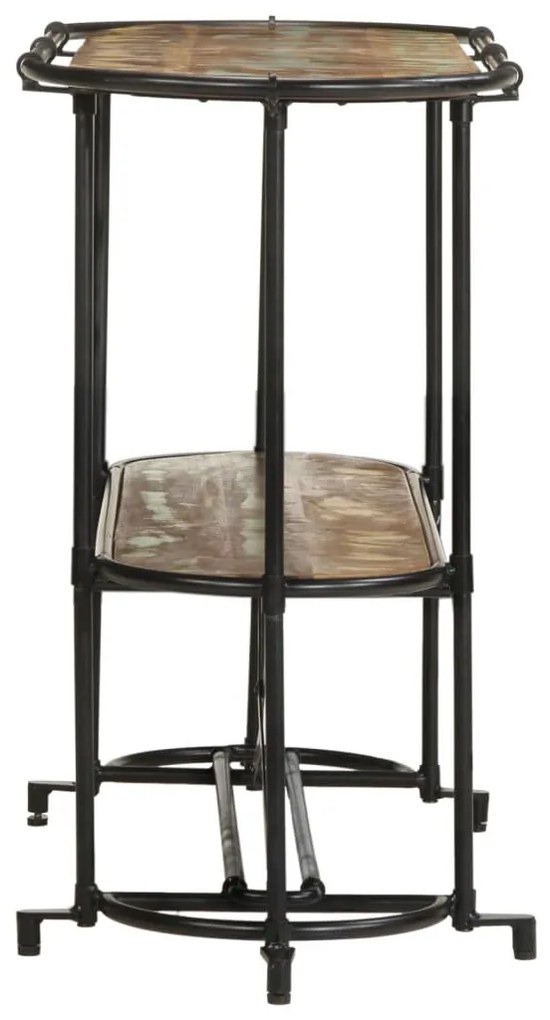 tömör újrahasznosított fa konzolasztal 110 x 42 x 76 cm