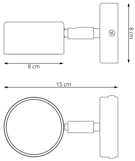 Fali lámpa SORA 1xGX53/12W/230V fekete