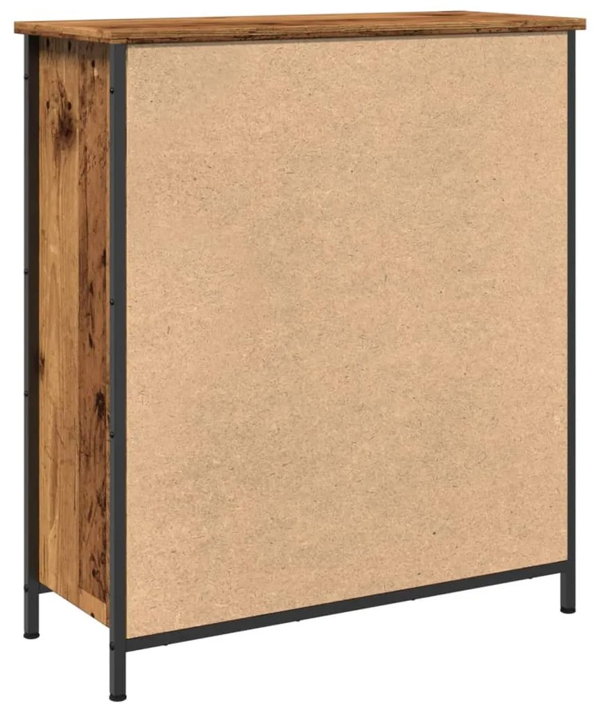 antik fa színű szerelt fa tálalószekrény 70 x 30 x 80 cm
