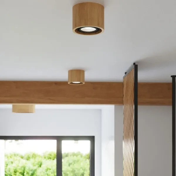 Sollux SL.0913 - Mennyezeti lámpa BASIC AR111 1xGU10/40W/230V bükkfa