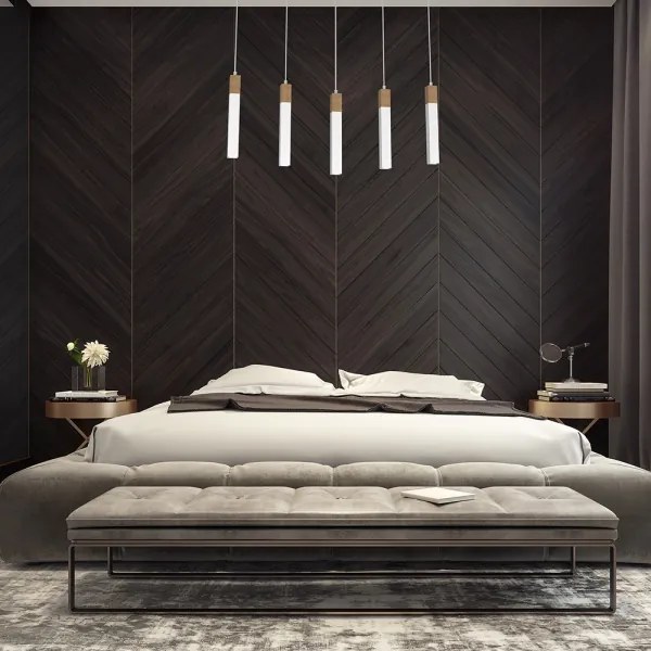 Csillár zsinóron SOLO 5xGU10/MR11/40W/230V fehér