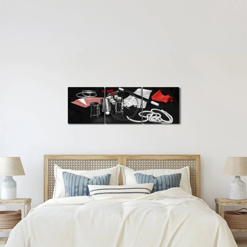 A mágus felszerelésének képe (órával) (90x30 cm)