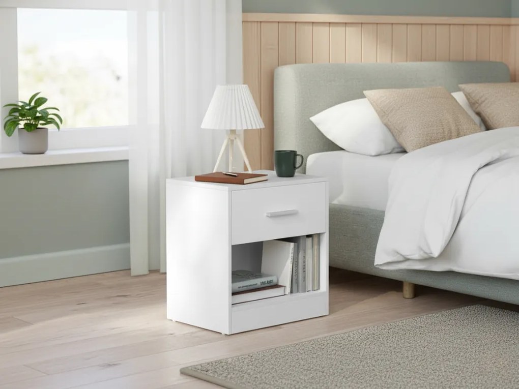 Éjjeliszekrények NOVERA szett 2 db 39x28 cm, fehér