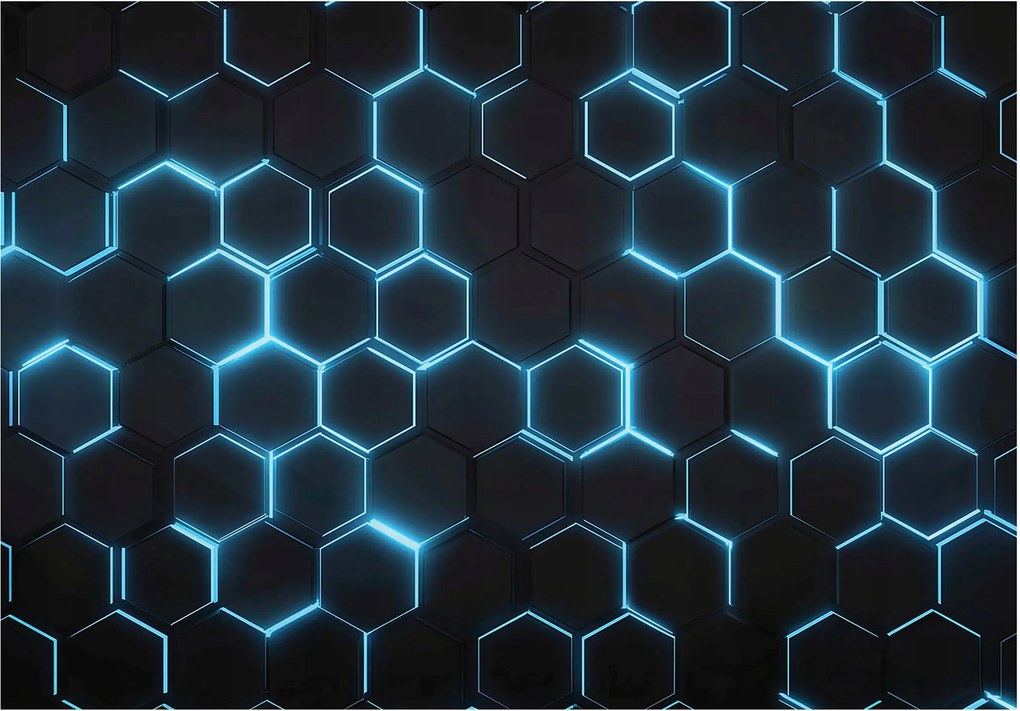 Fotótapéta Fiúknak Hexagonok 3D Gaming Tapéta Gyerekszobába 200x140