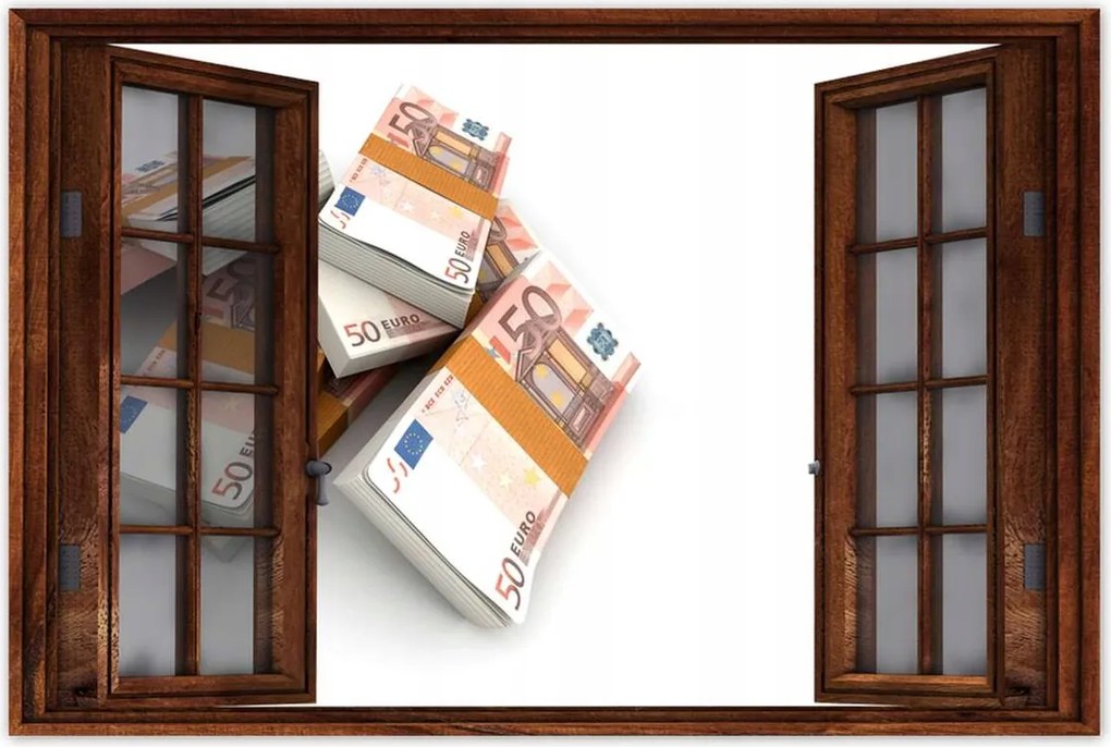 Poszterek 120x80 Egy kupac pénz Euro Bankjegyek