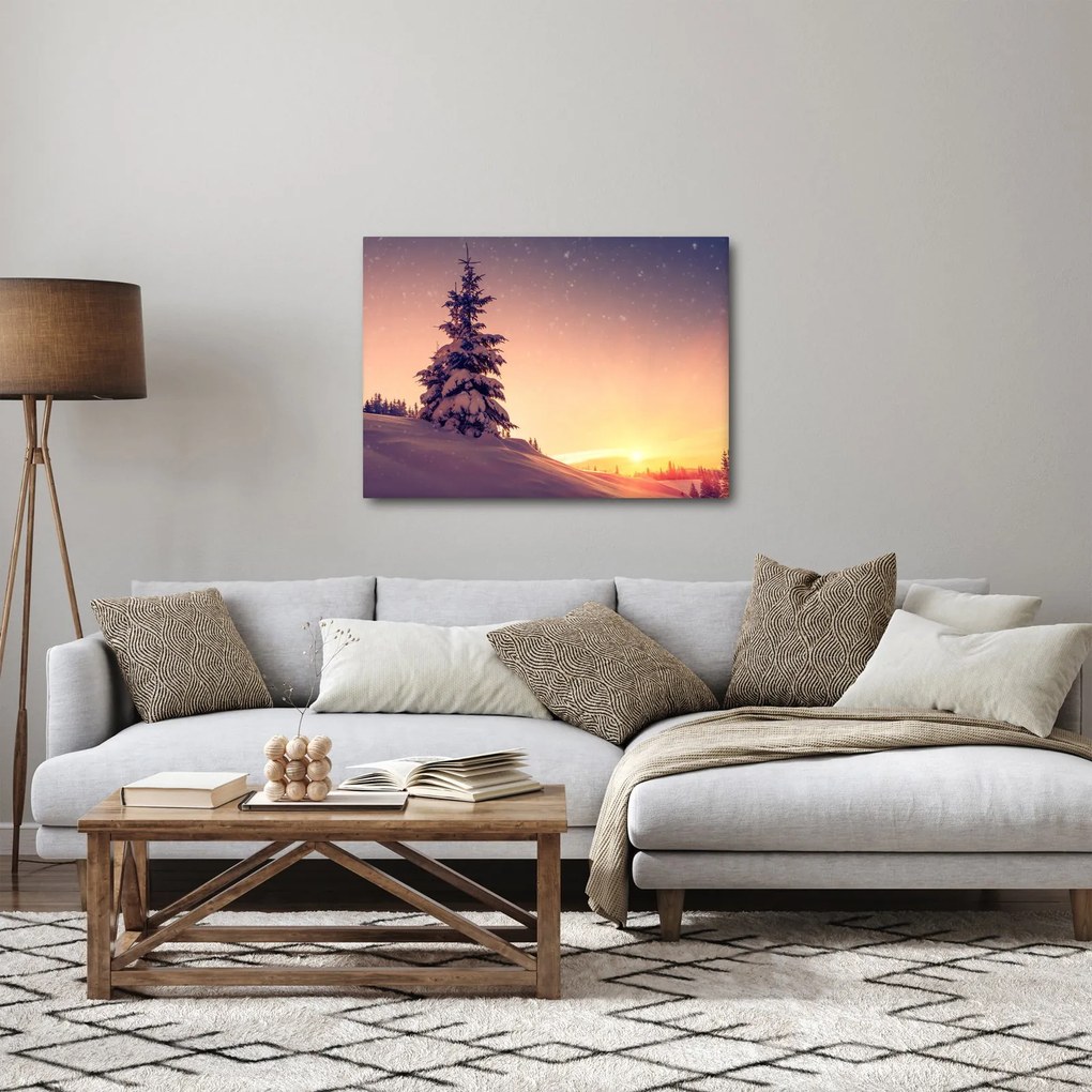 Havas fa egy réten képe (70x50 cm)