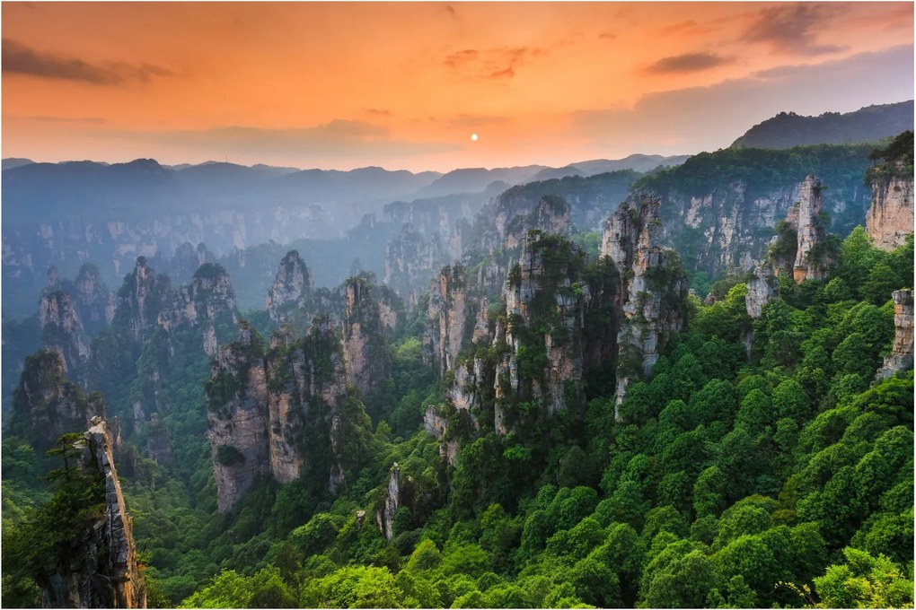 Kép - Zhangjiajie Nemzeti Erdei Park (90x60 cm)