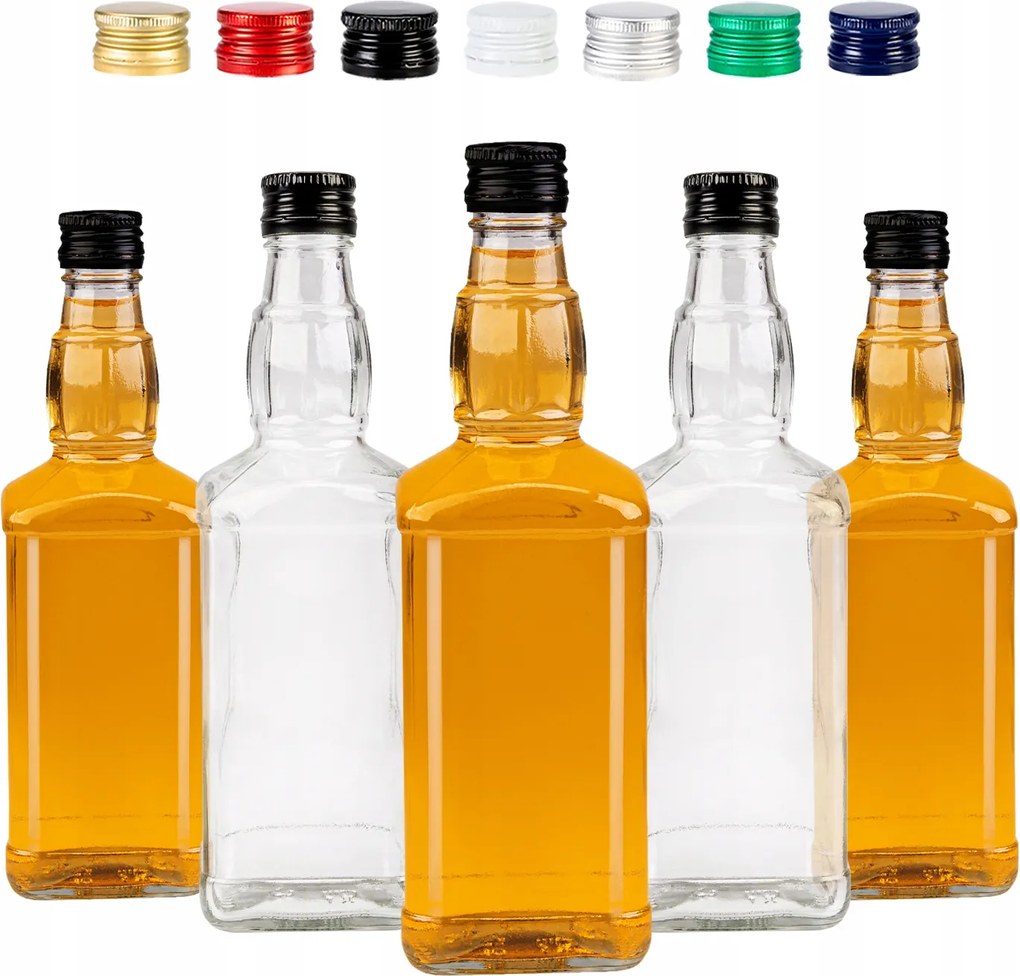 10 db-os Daniels 0,5L-ES Üvegpalack Készlet Whisky Gin Tinktúrák Gyümölcslevek Alkohol