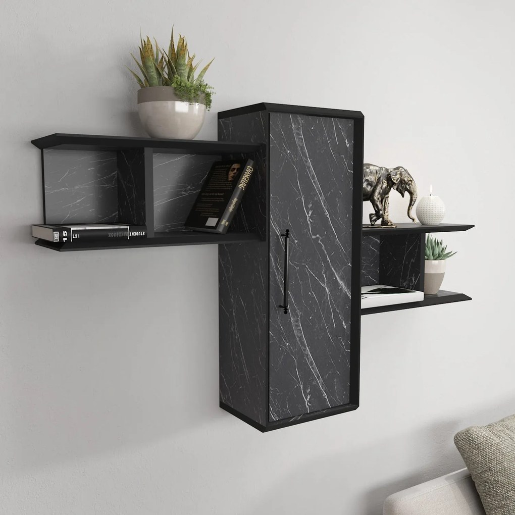 Fali polc Olida - Bendire Black