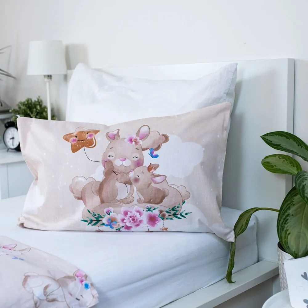 Sárga pamut gyerek ágyneműhuzat babaágyhoz 100x135 cm Bunny "Star" – Jerry Fabrics