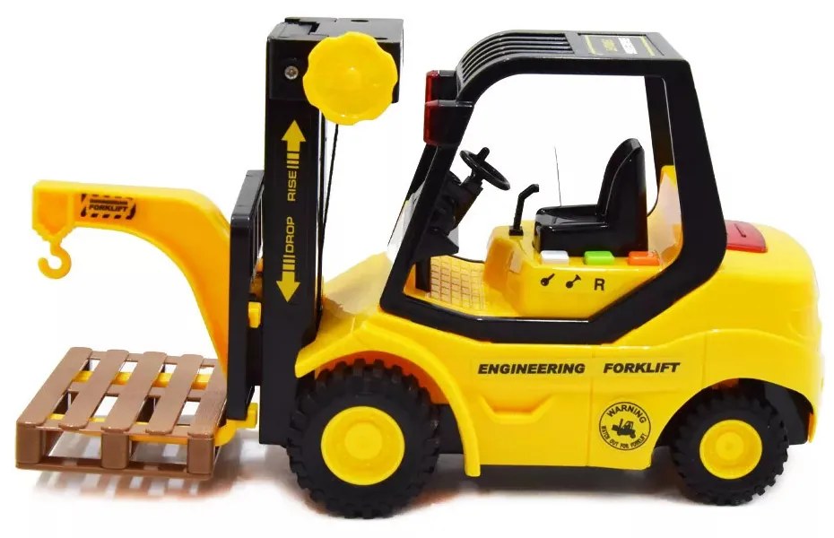 LendkerekesTargonca Hanggal és Fénnyel Tekerős Emelő Mechanizmussal 24cm-es