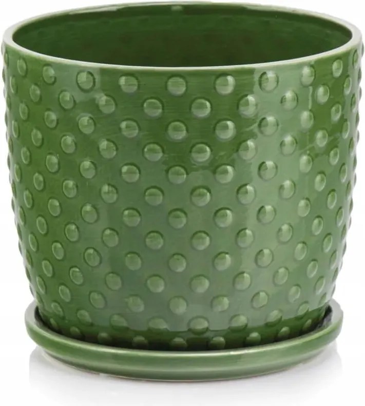 Kerámia Virágtartó Állvánnyal 20 x 18 cm Zöld