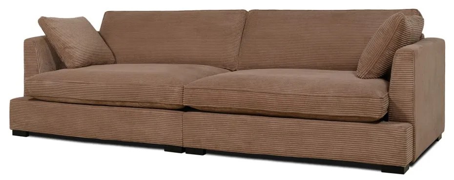 Világosbarna kordbársony kanapé 266 cm Mobby – Scandic