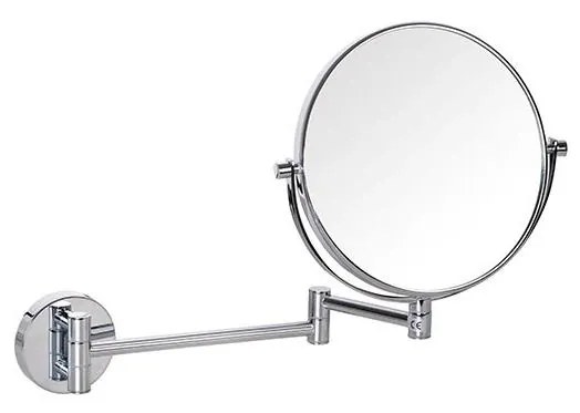 Ezüst kozmetikai tükör, 23x28 cm