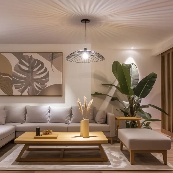 Brilagi - LED függeszték CERIA WIRE 1xE27/40W/230V Ø 60 cm fekete