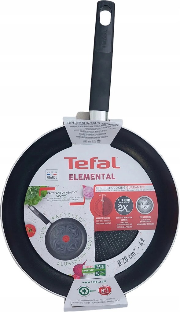 Hagyományos serpenyő Tefal Elemental 28 cm tapadásmentes