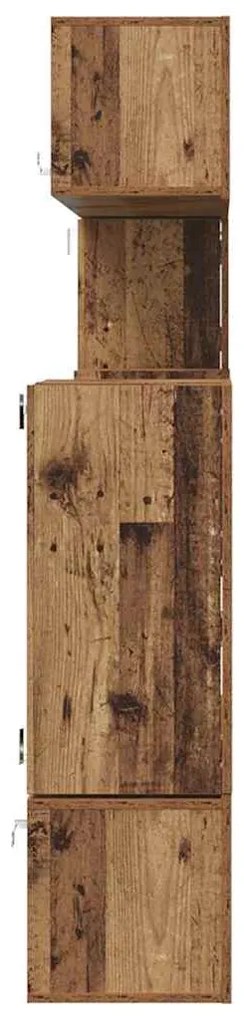 TV szekrény garnitúra 8 pcs Régi fa Közepes 30,5 x 30 x 30 cm