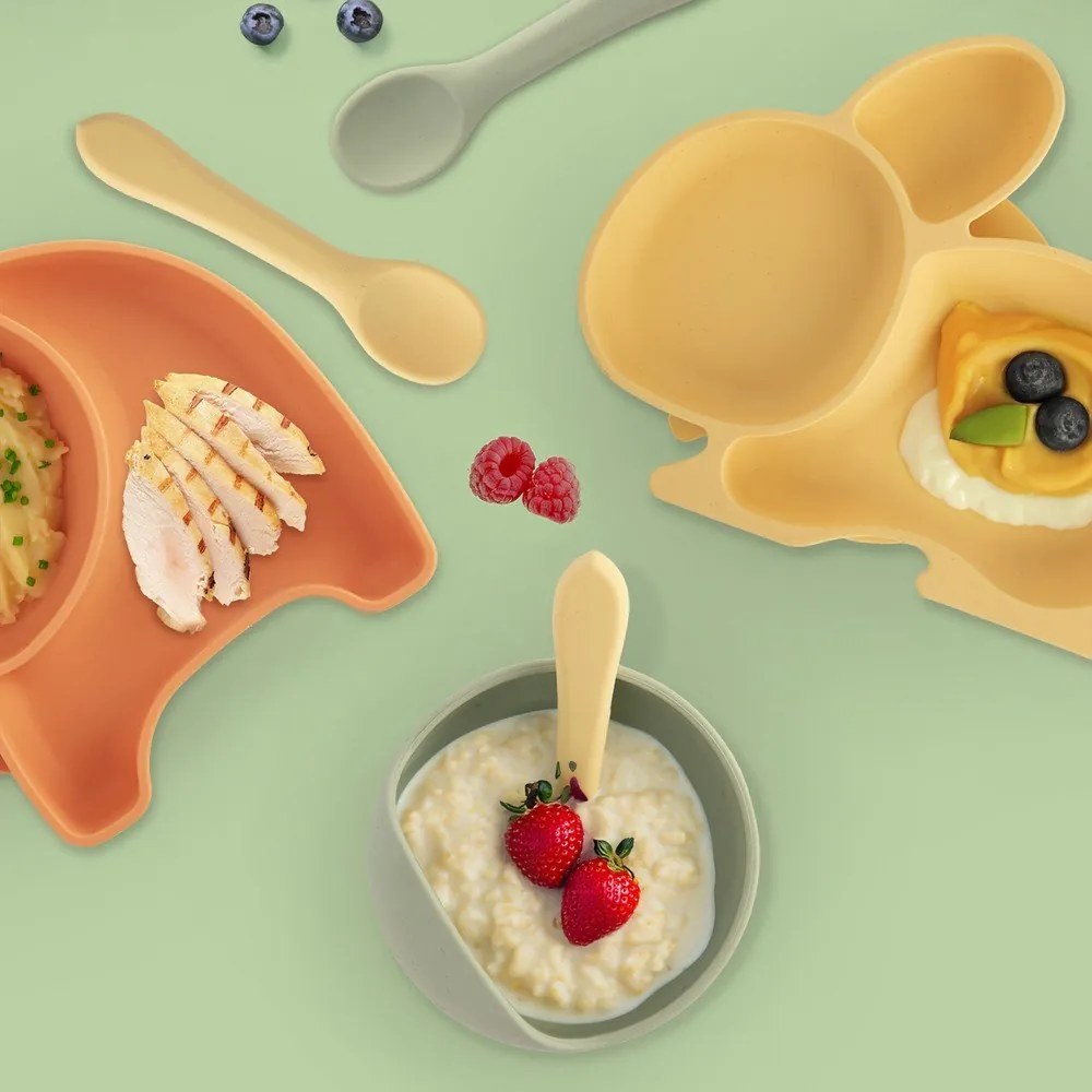Sárga szilikon gyerek kanál – Orion