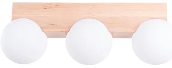 Sollux SL.1684 - Mennyezeti lámpa BULBO 3xG9/8W/230V bükkfa/fehér