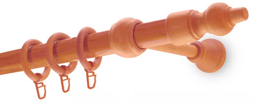 Fa végzárós rúd karnis cseresznye 350 cm