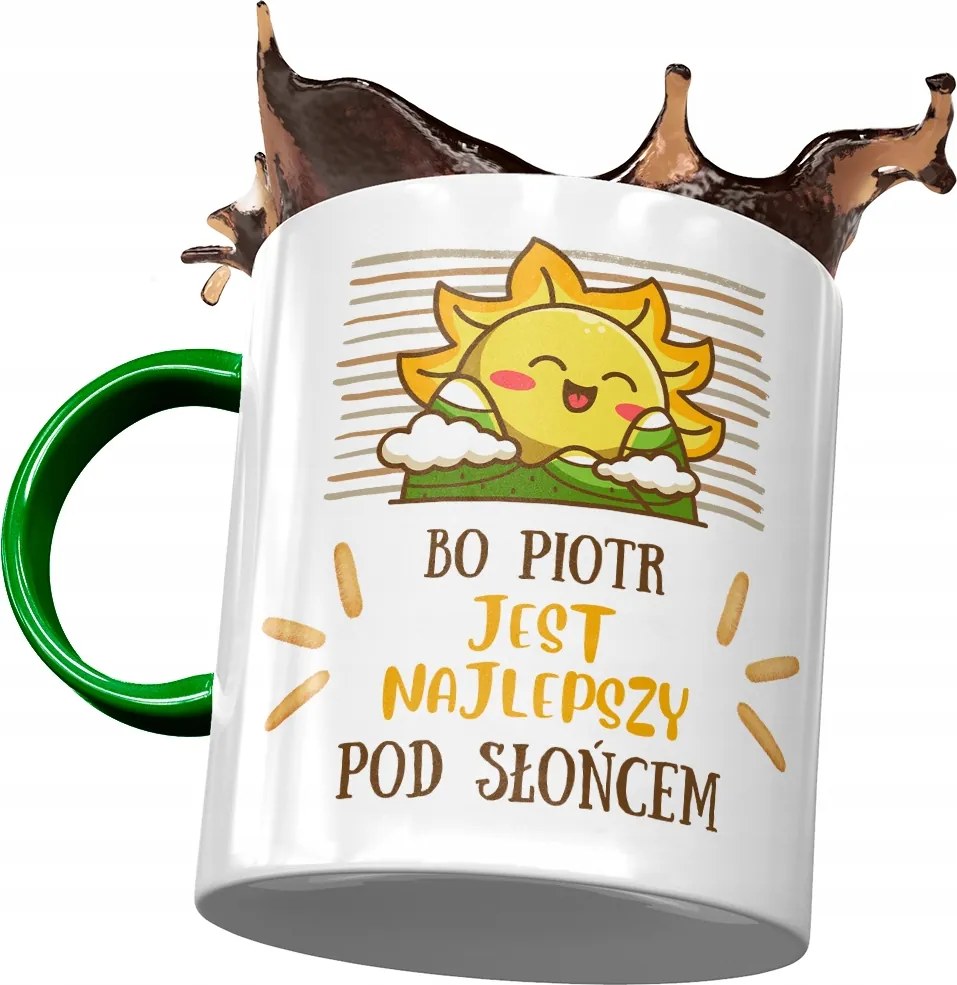 Zöld Bögre Péter Kollégáknak Ajándék Nyomtatott Fotóval