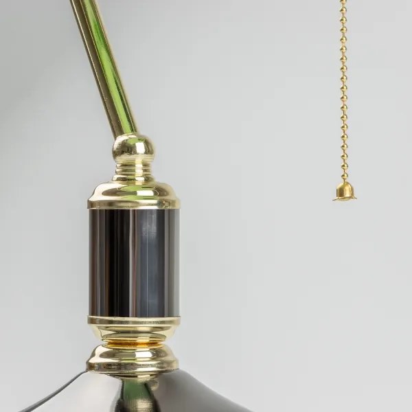 Brilagi - Asztali lámpa BANK OFFICE 1xE27/60W/230V fekete/arany/zöld